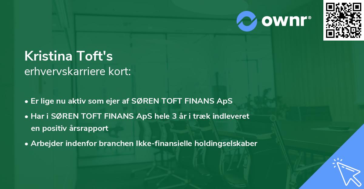Kristina Toft's erhvervskarriere kort