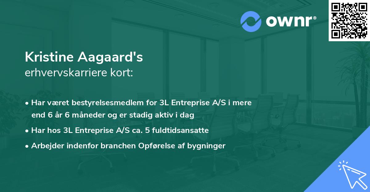 Kristine Aagaard's erhvervskarriere kort