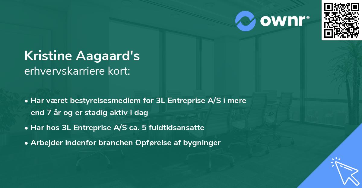 Kristine Aagaard's erhvervskarriere kort