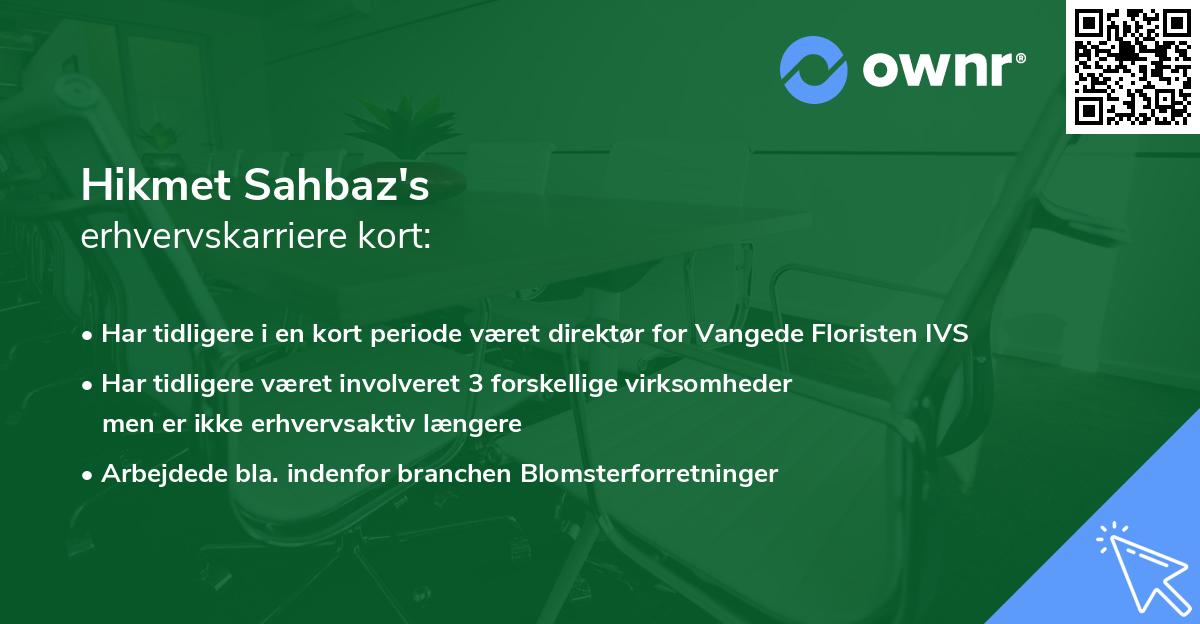 Hikmet Sahbaz's erhvervskarriere kort
