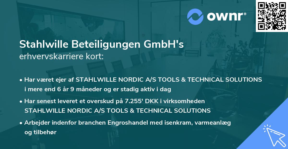 Stahlwille Beteiligungen GmbH's erhvervskarriere kort