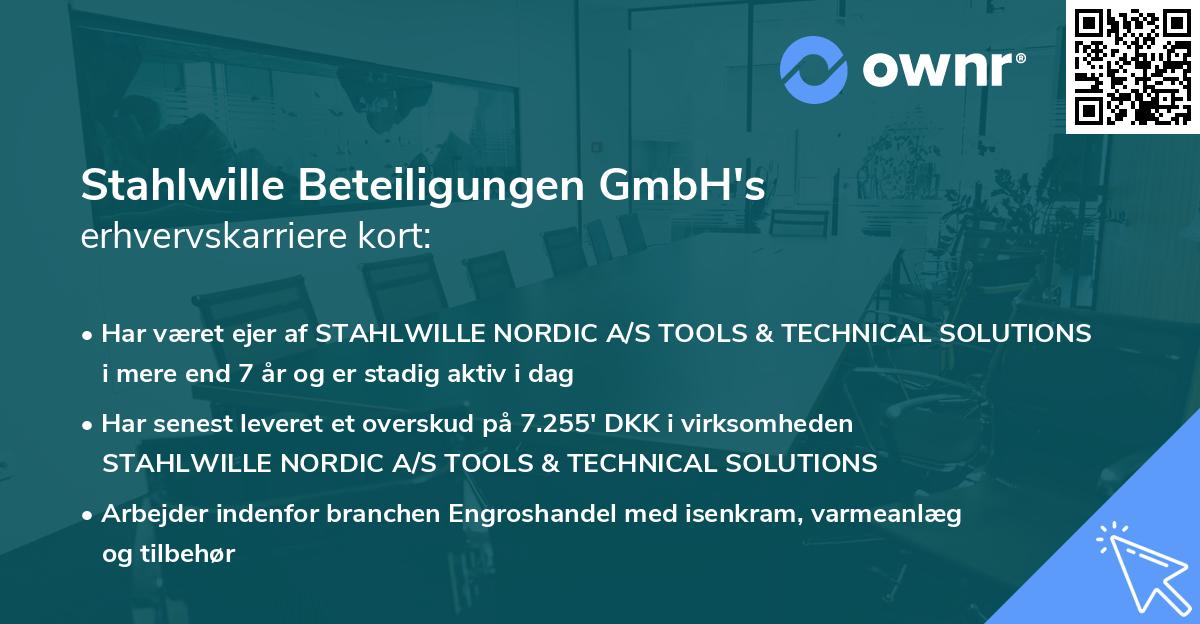 Stahlwille Beteiligungen GmbH's erhvervskarriere kort