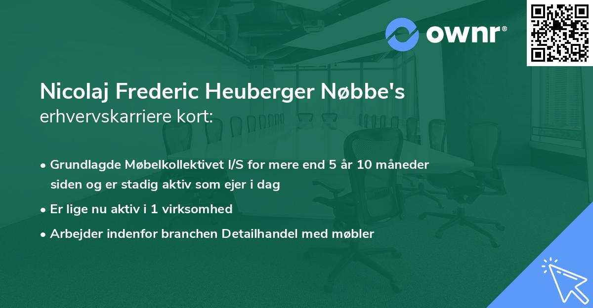 Nicolaj Frederic Heuberger Nøbbe's erhvervskarriere kort