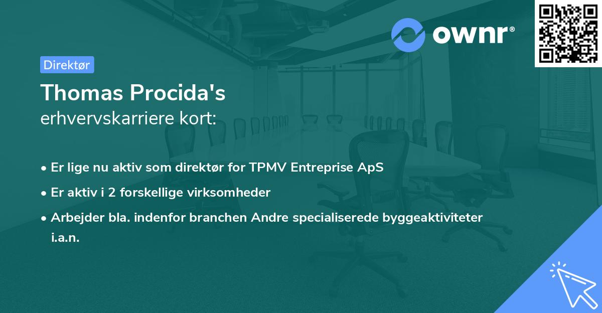 Thomas Procida's erhvervskarriere kort