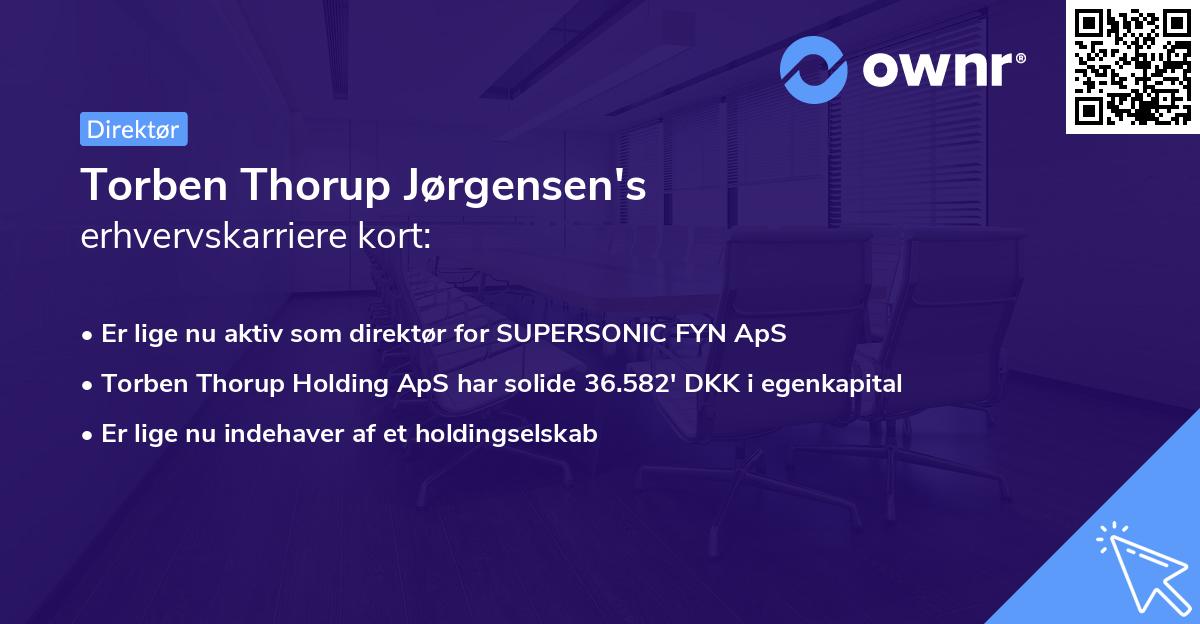 Torben Thorup Jørgensen's erhvervskarriere kort