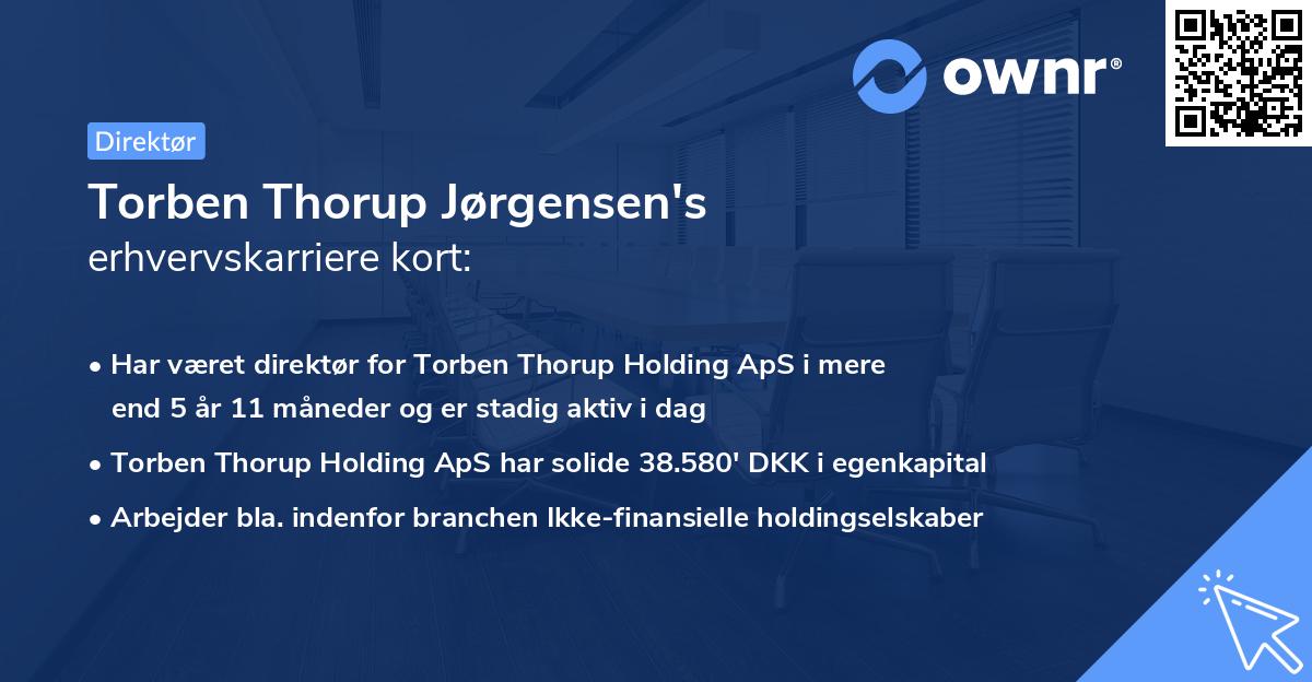 Torben Thorup Jørgensen's erhvervskarriere kort