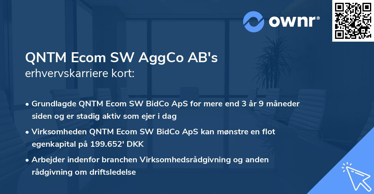 QNTM Ecom SW AggCo AB's erhvervskarriere kort