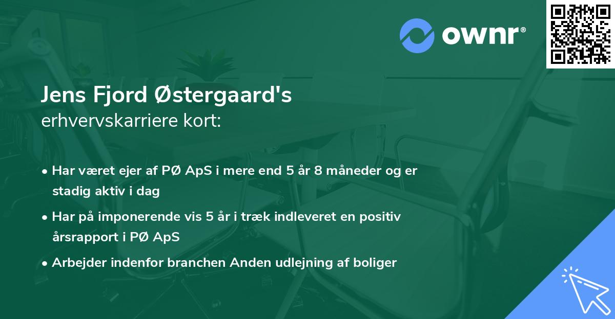 Jens Fjord Østergaard's erhvervskarriere kort