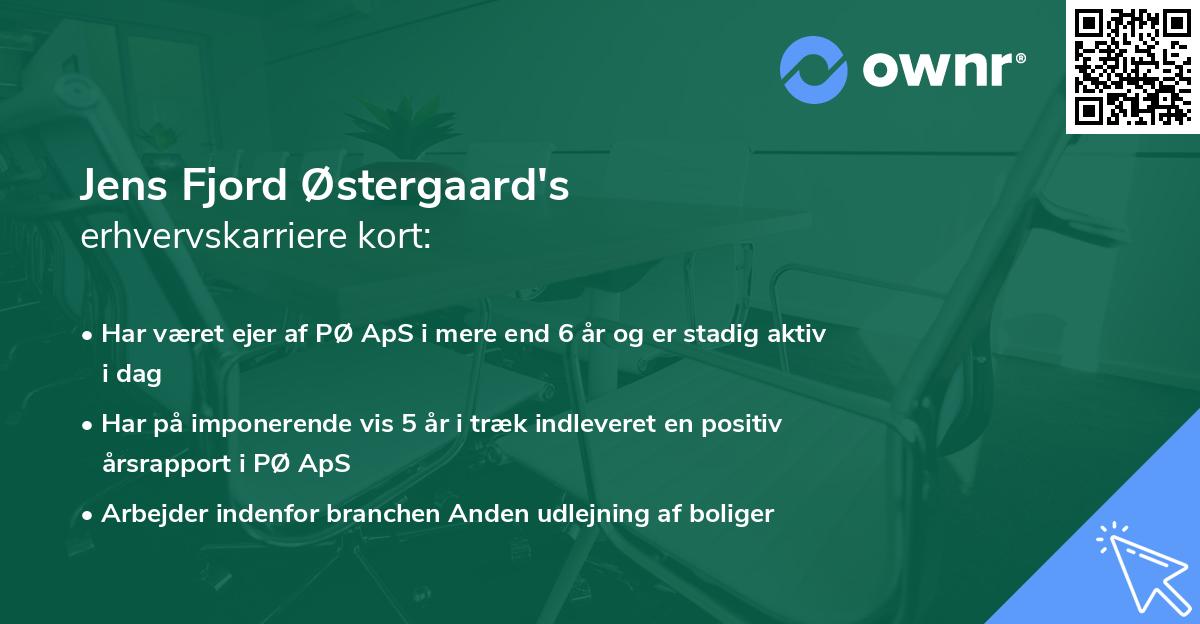 Jens Fjord Østergaard's erhvervskarriere kort