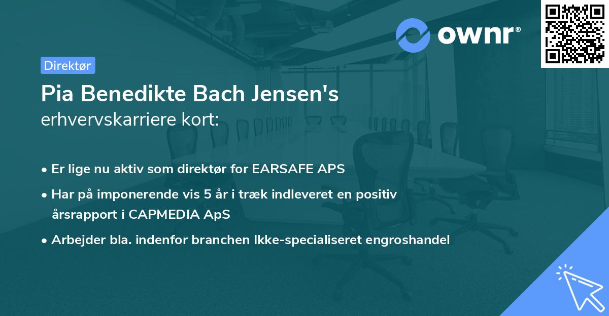 Pia Benedikte Bach Jensen's erhvervskarriere kort
