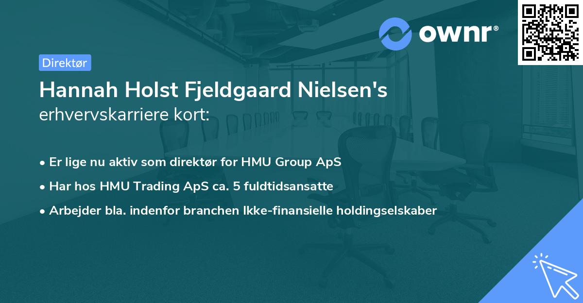 Hannah Holst Fjeldgaard Nielsen's erhvervskarriere kort
