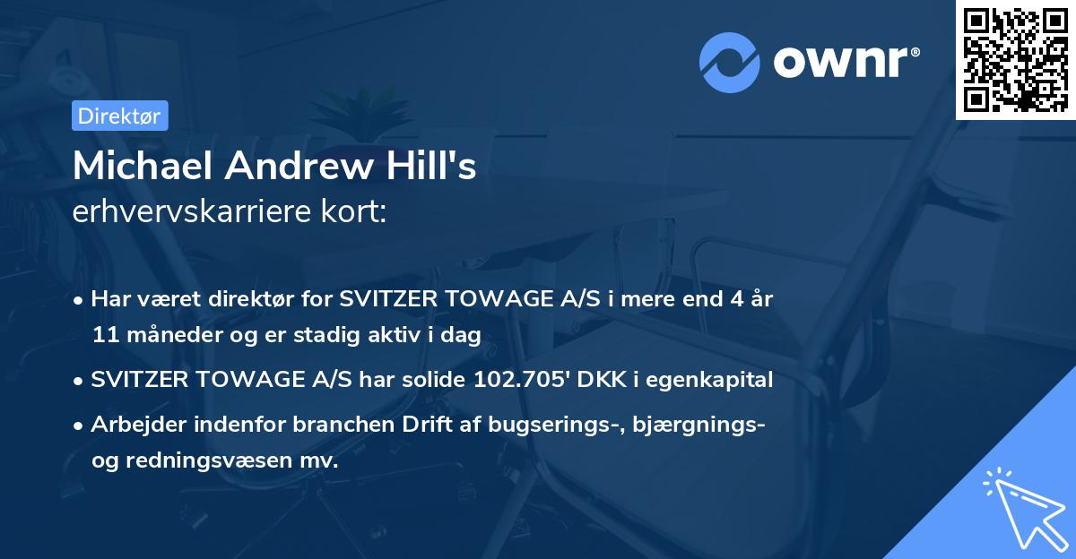 Michael Andrew Hill's erhvervskarriere kort