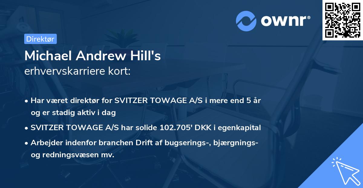 Michael Andrew Hill's erhvervskarriere kort