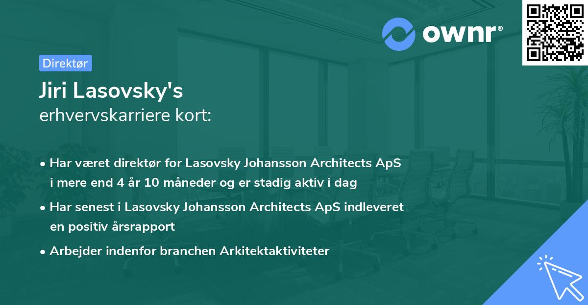 Jiri Lasovsky's erhvervskarriere kort