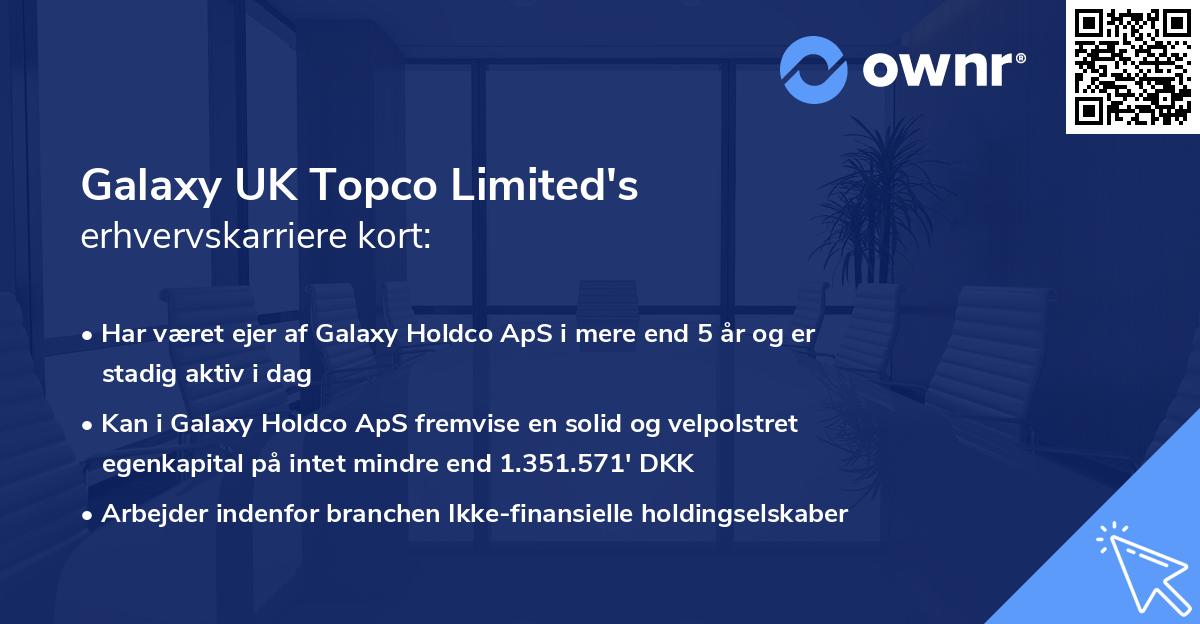 Galaxy UK Topco Limited's erhvervskarriere kort