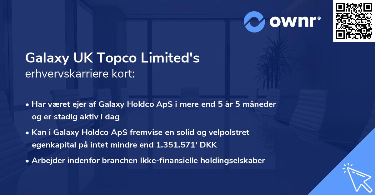Galaxy UK Topco Limited's erhvervskarriere kort