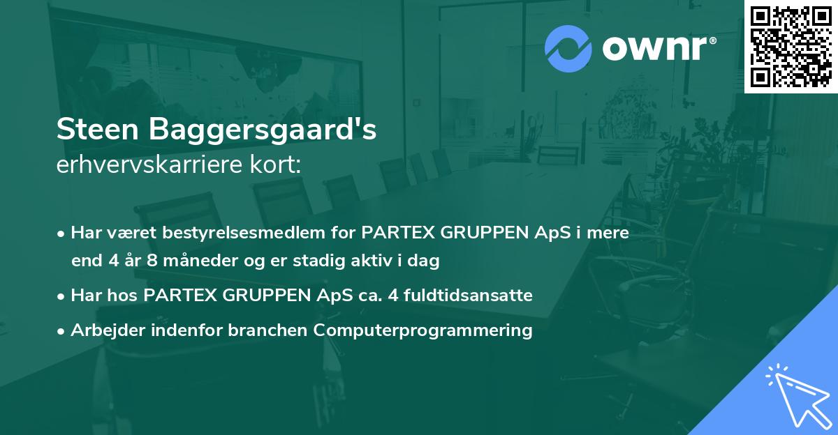 Steen Baggersgaard's erhvervskarriere kort