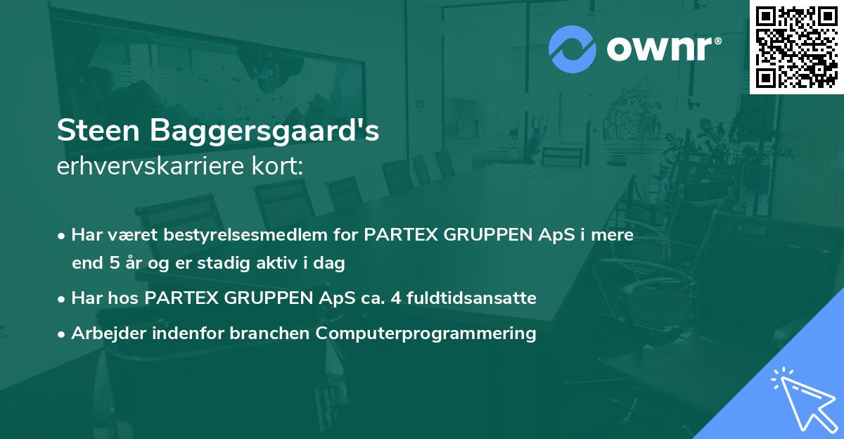 Steen Baggersgaard's erhvervskarriere kort