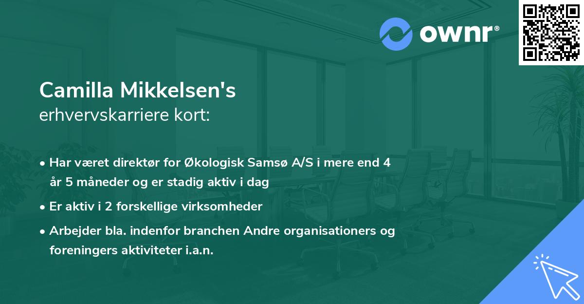 Camilla Mikkelsen's erhvervskarriere kort