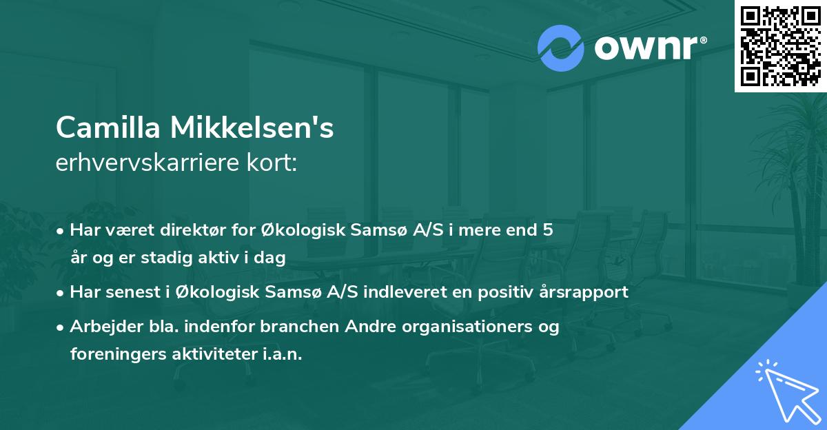 Camilla Mikkelsen's erhvervskarriere kort