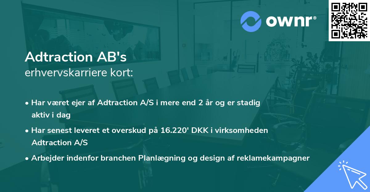 Adtraction AB's erhvervskarriere kort