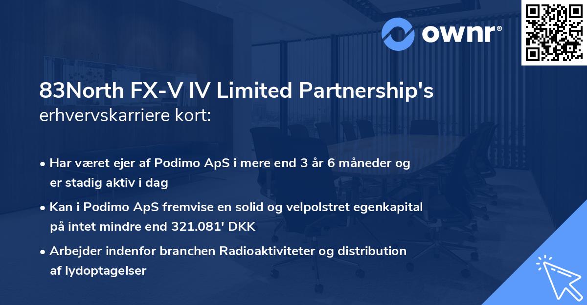 83North FX-V lV Limited Partnership's erhvervskarriere kort