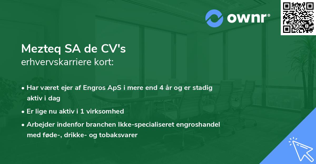 Mezteq SA de CV's erhvervskarriere kort