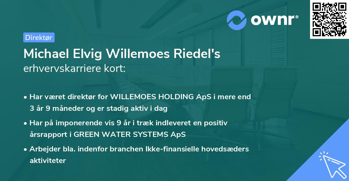 Michael Elvig Willemoes Riedel's erhvervskarriere kort
