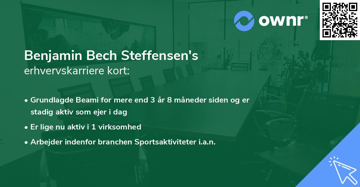 Benjamin Bech Steffensen's erhvervskarriere kort