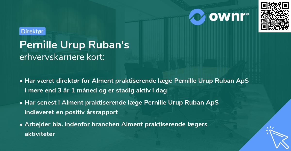 Pernille Urup Ruban's erhvervskarriere kort