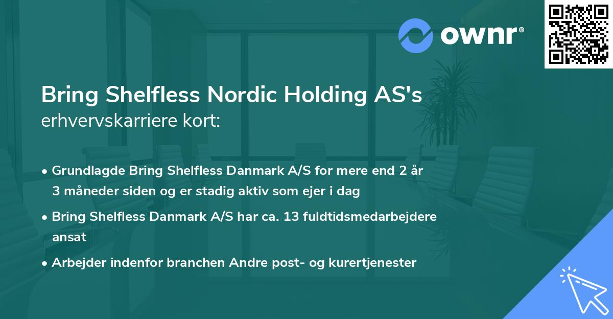 Bring Shelfless Nordic Holding AS's erhvervskarriere kort