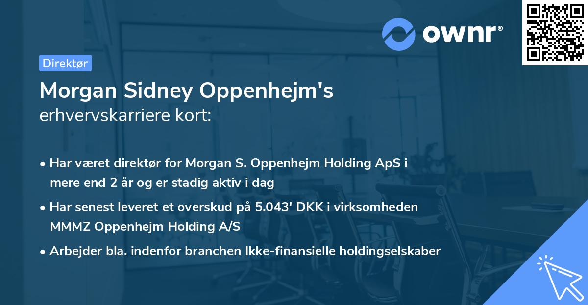 Morgan Sidney Oppenhejm's erhvervskarriere kort