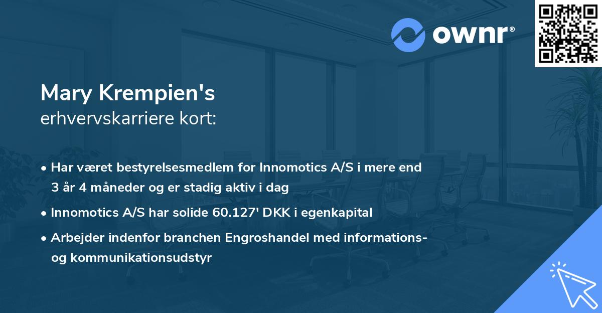 Mary Krempien's erhvervskarriere kort