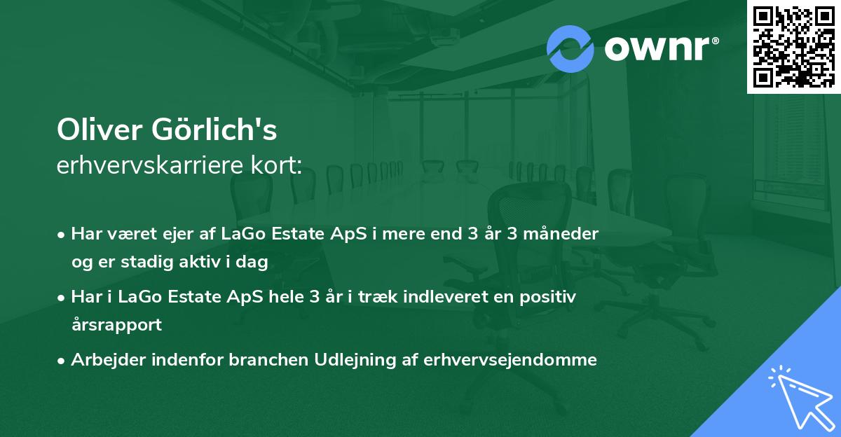 Oliver Görlich's erhvervskarriere kort