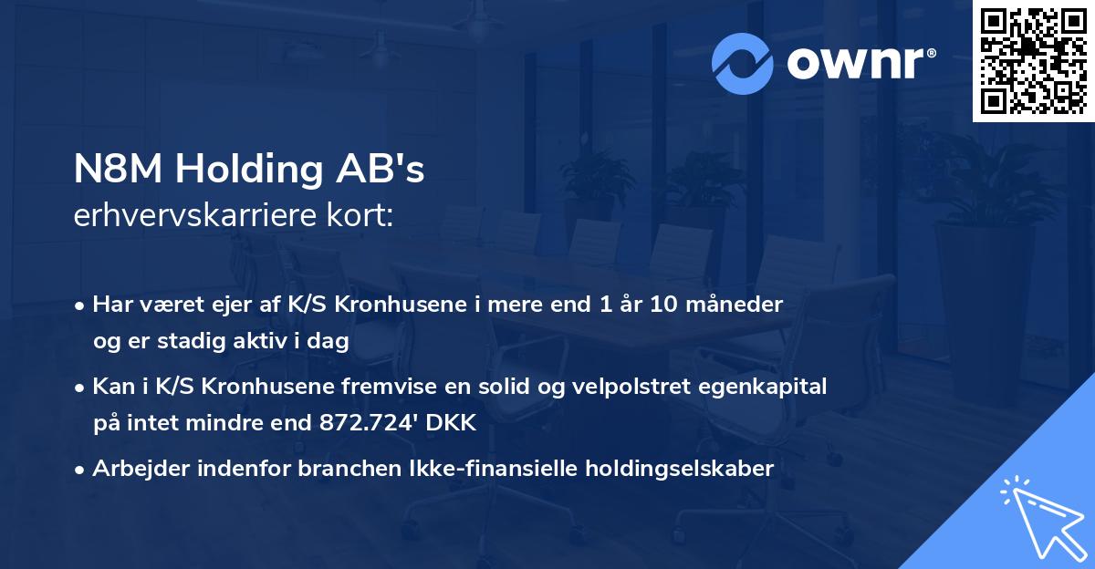 N8M Holding AB's erhvervskarriere kort