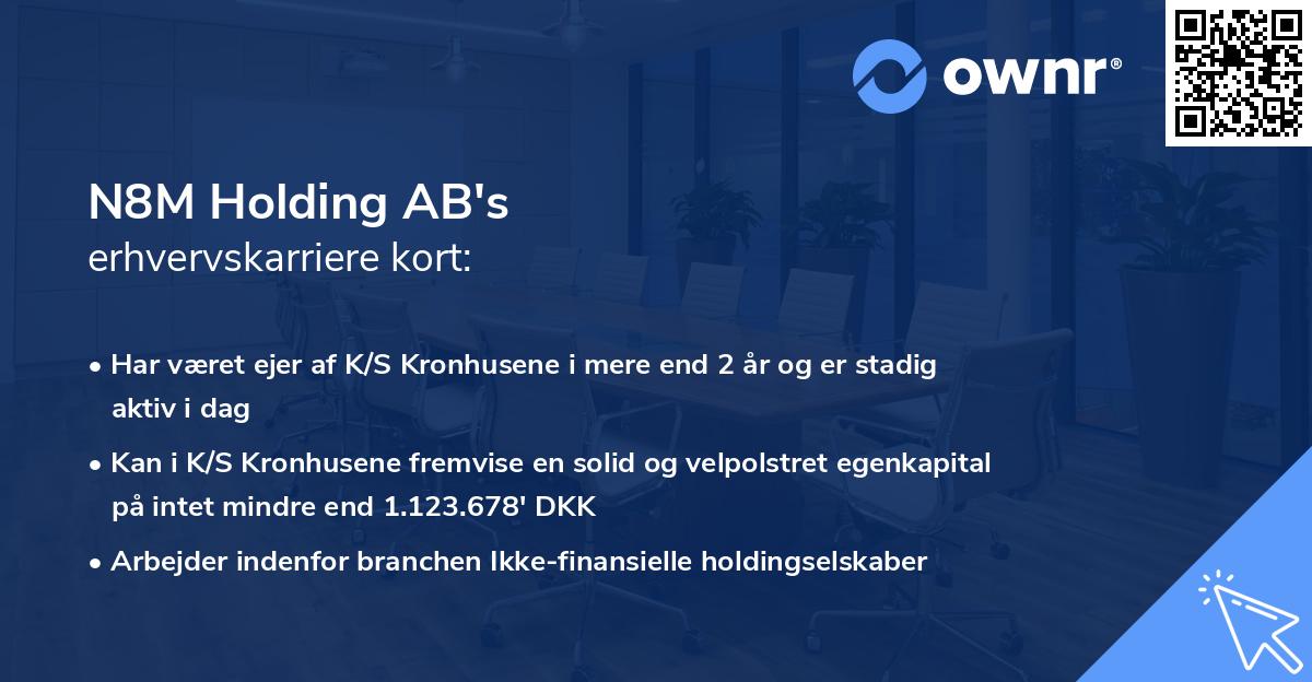 N8M Holding AB's erhvervskarriere kort