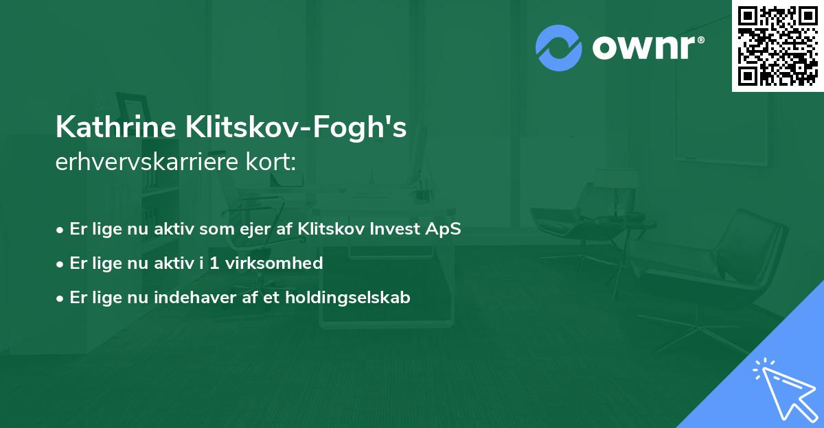 Kathrine Klitskov-Fogh's erhvervskarriere kort
