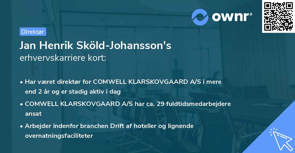 Jan Henrik Sköld-Johansson's erhvervskarriere kort