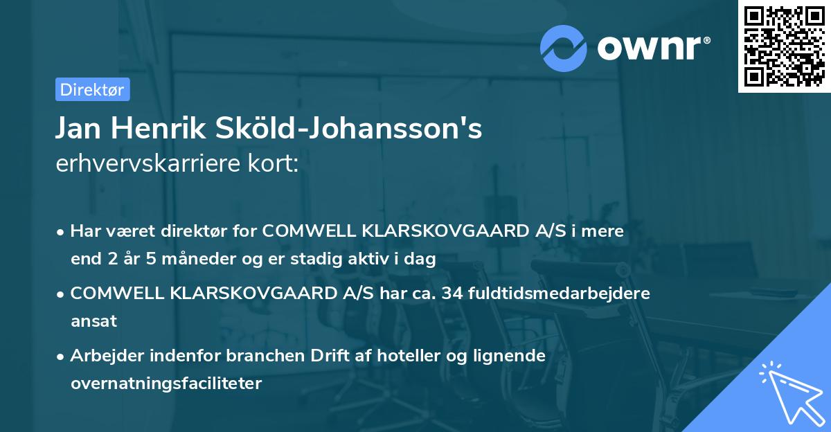 Jan Henrik Sköld-Johansson's erhvervskarriere kort