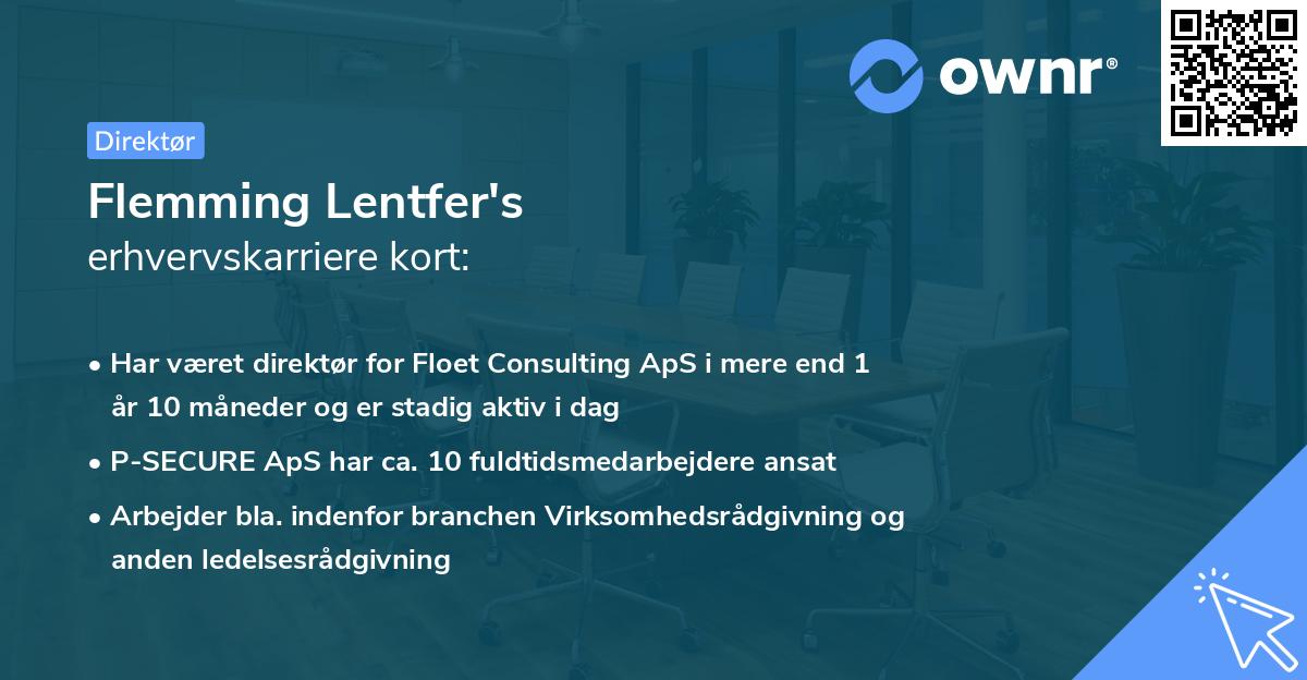 Flemming Lentfer's erhvervskarriere kort