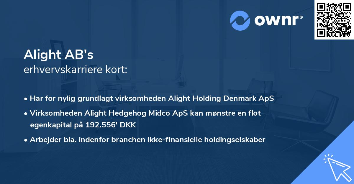 Alight AB's erhvervskarriere kort