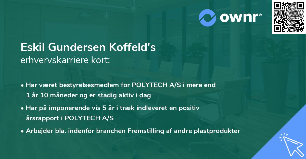 Eskil Gundersen Koffeld's erhvervskarriere kort