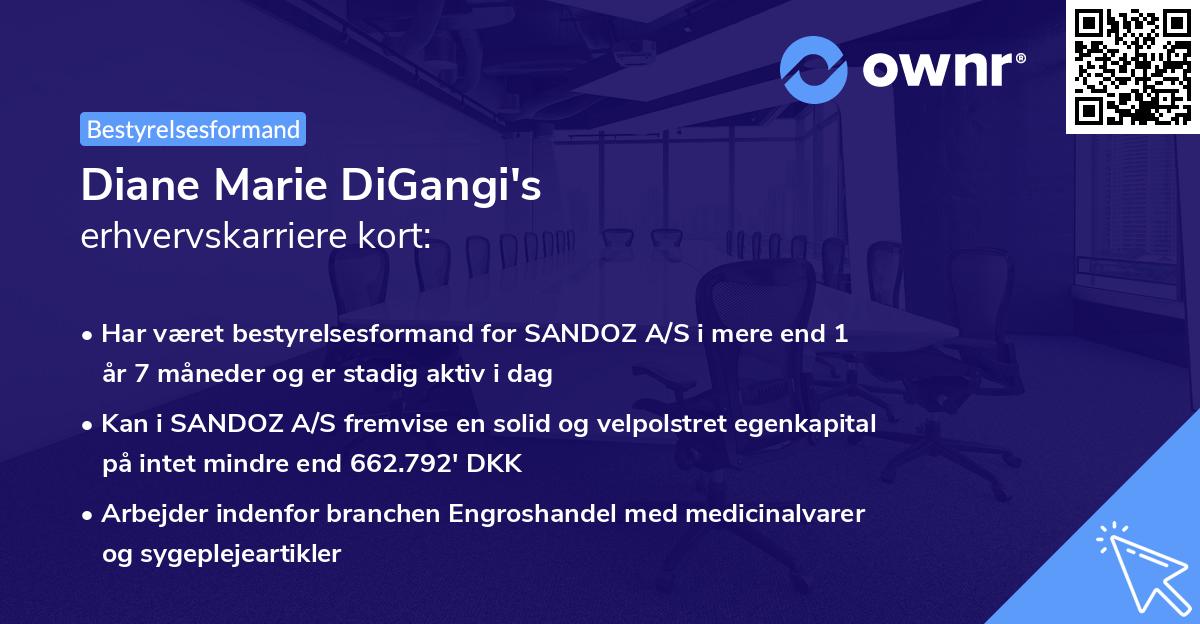 Diane Marie DiGangi's erhvervskarriere kort