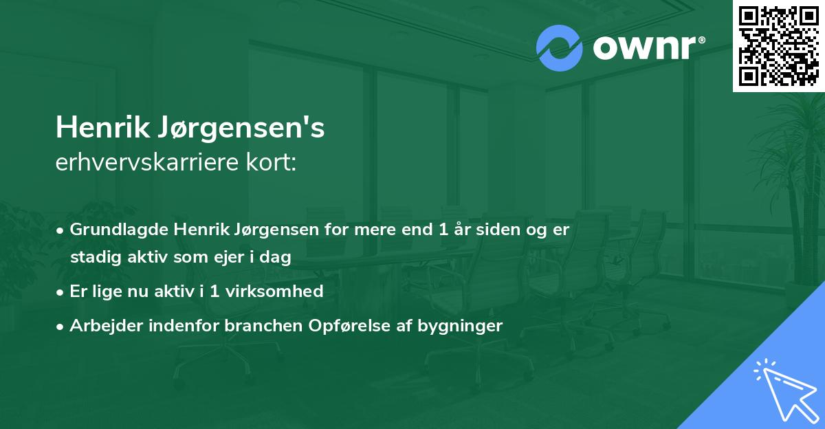 Henrik Jørgensen's erhvervskarriere kort