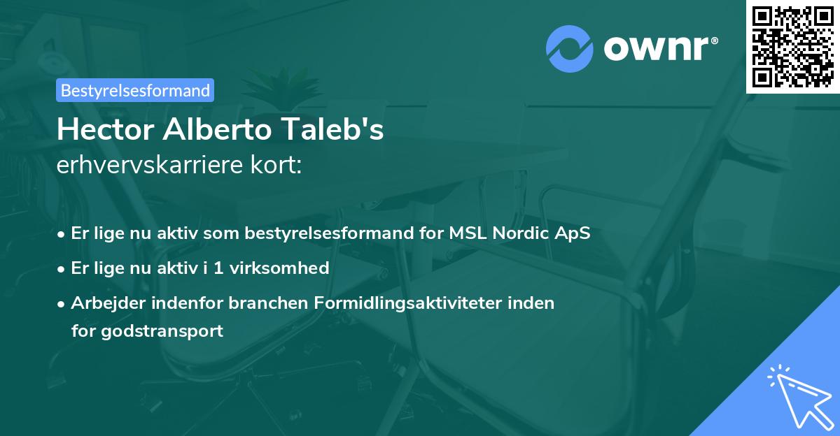 Hector Alberto Taleb's erhvervskarriere kort