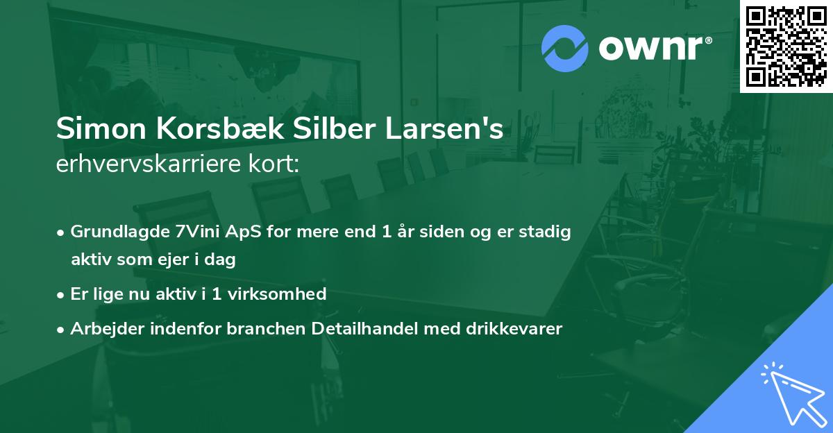 Simon Korsbæk Silber Larsen's erhvervskarriere kort