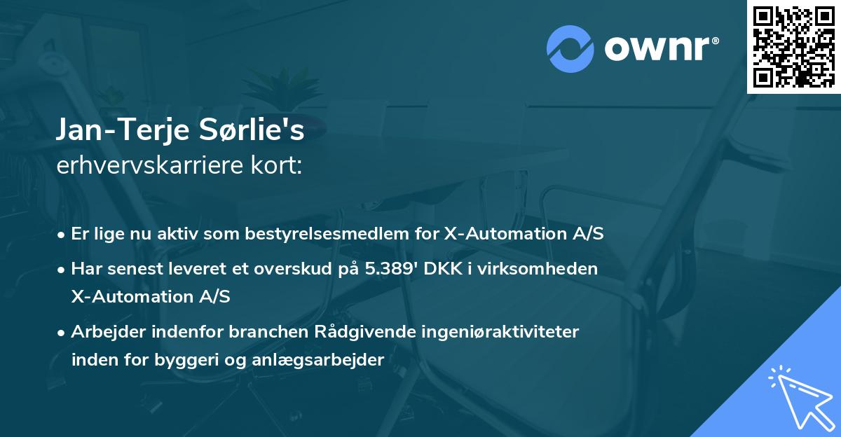 Jan-Terje Sørlie's erhvervskarriere kort