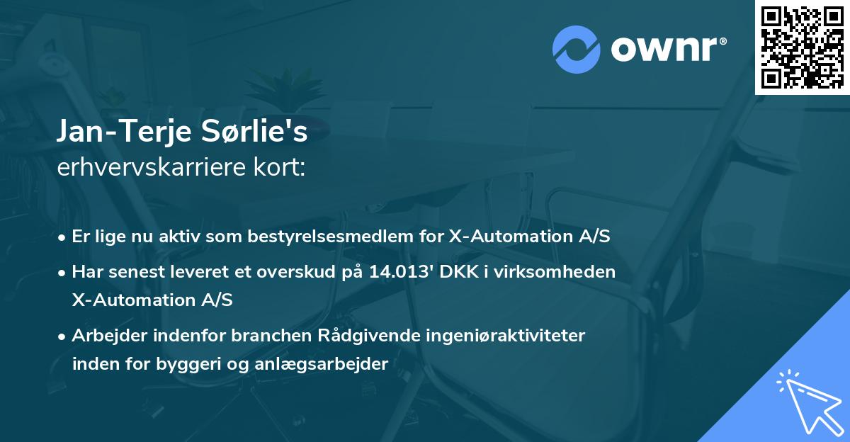 Jan-Terje Sørlie's erhvervskarriere kort