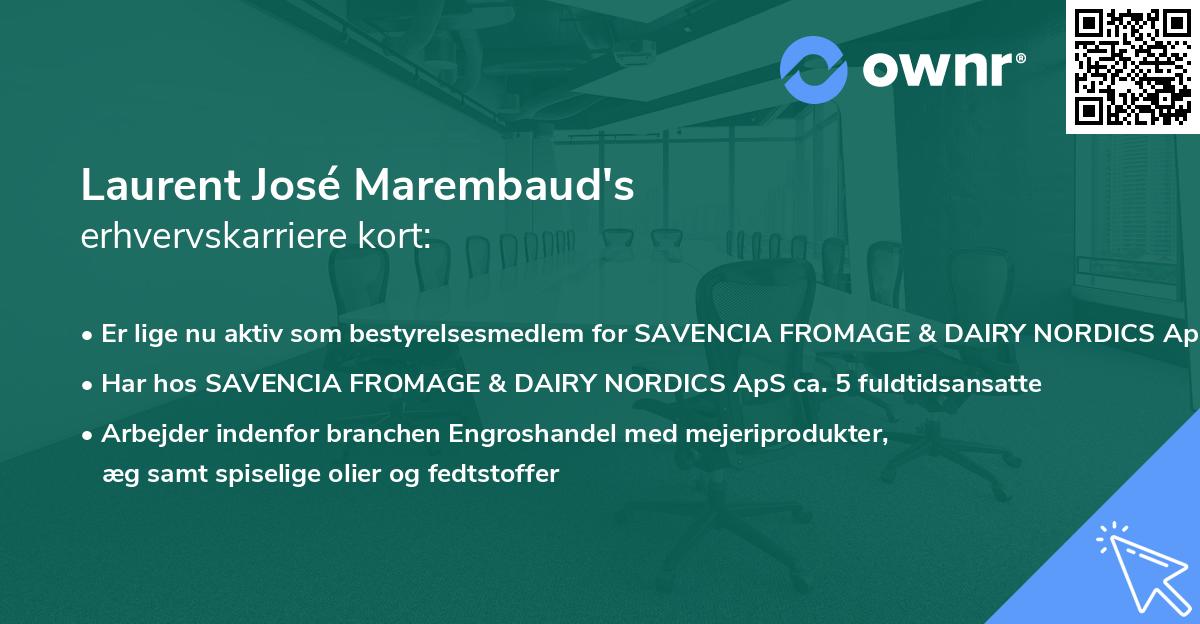 Laurent José Marembaud's erhvervskarriere kort