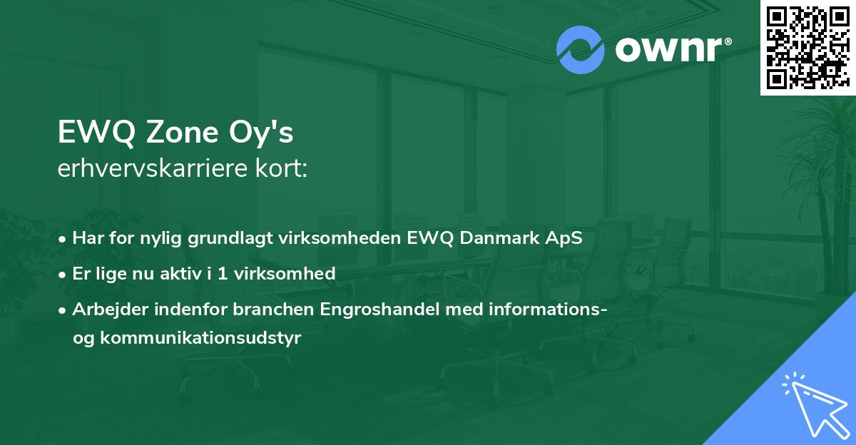EWQ Zone Oy's erhvervskarriere kort